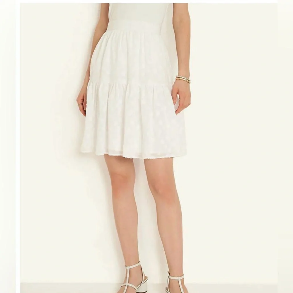 Ann Taylor Chiffon Lined Tiered Skirt - Picture 3 of 8